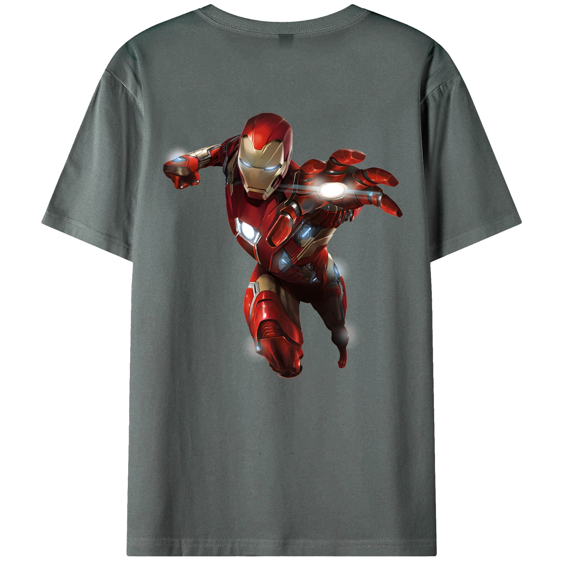 （画像用） アベンジャーズ The Avengers 綿100％ メンズ半袖Tシャツ（バックプリント） 通気性
